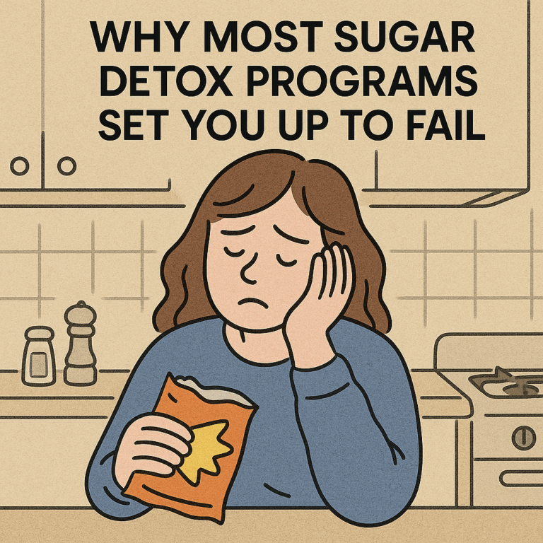 feautured image: women feeling sad for not being able to detox from sugar